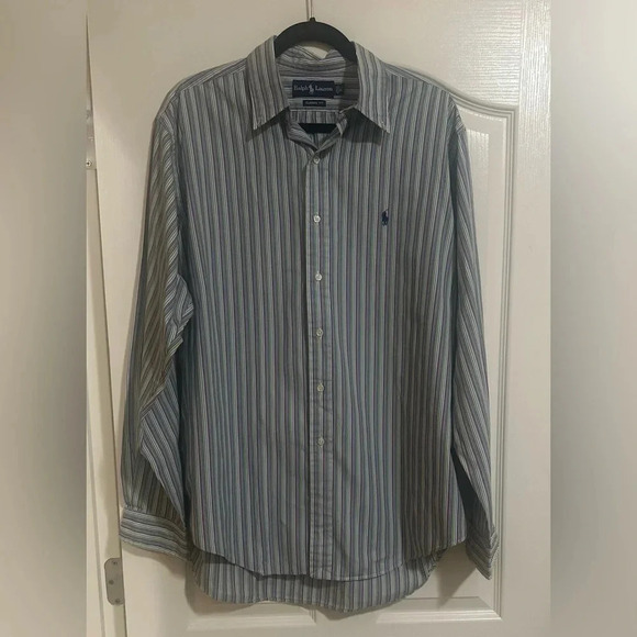 Ralph Lauren Other - Men’s RALPH LAUREN Striped Classic Fit Long Sleeve Shirt. Size 16.5 (‎ 36/37).